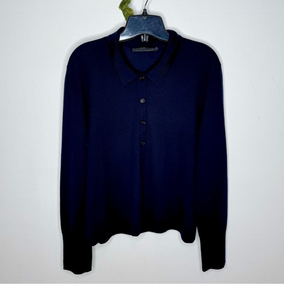 Jenni Kayne ‘Grayson’ Merino Wool Pullover in Dark Navy - Picture 5 of 12
